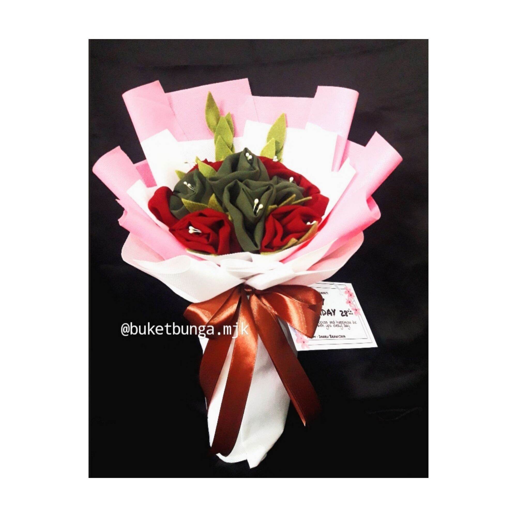 bucket bunga 2 hijab bella square murah / buket hijab