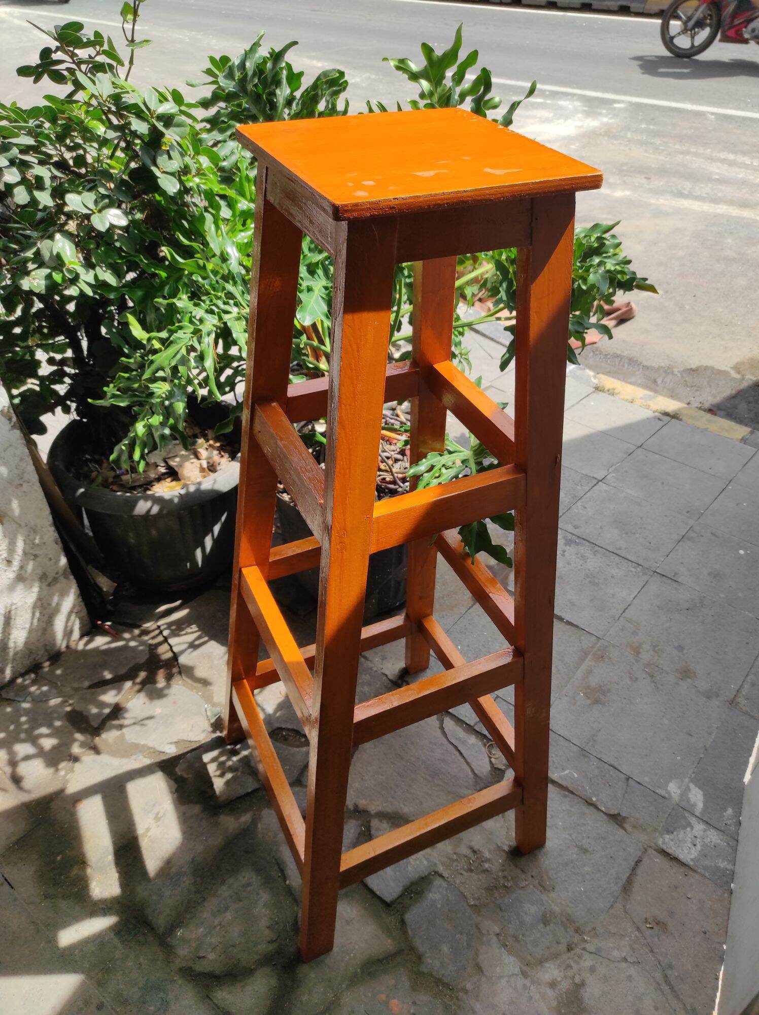 kursi tangga kursi kayu kursi tunggi T120cm 120cm | Lazada Indonesia