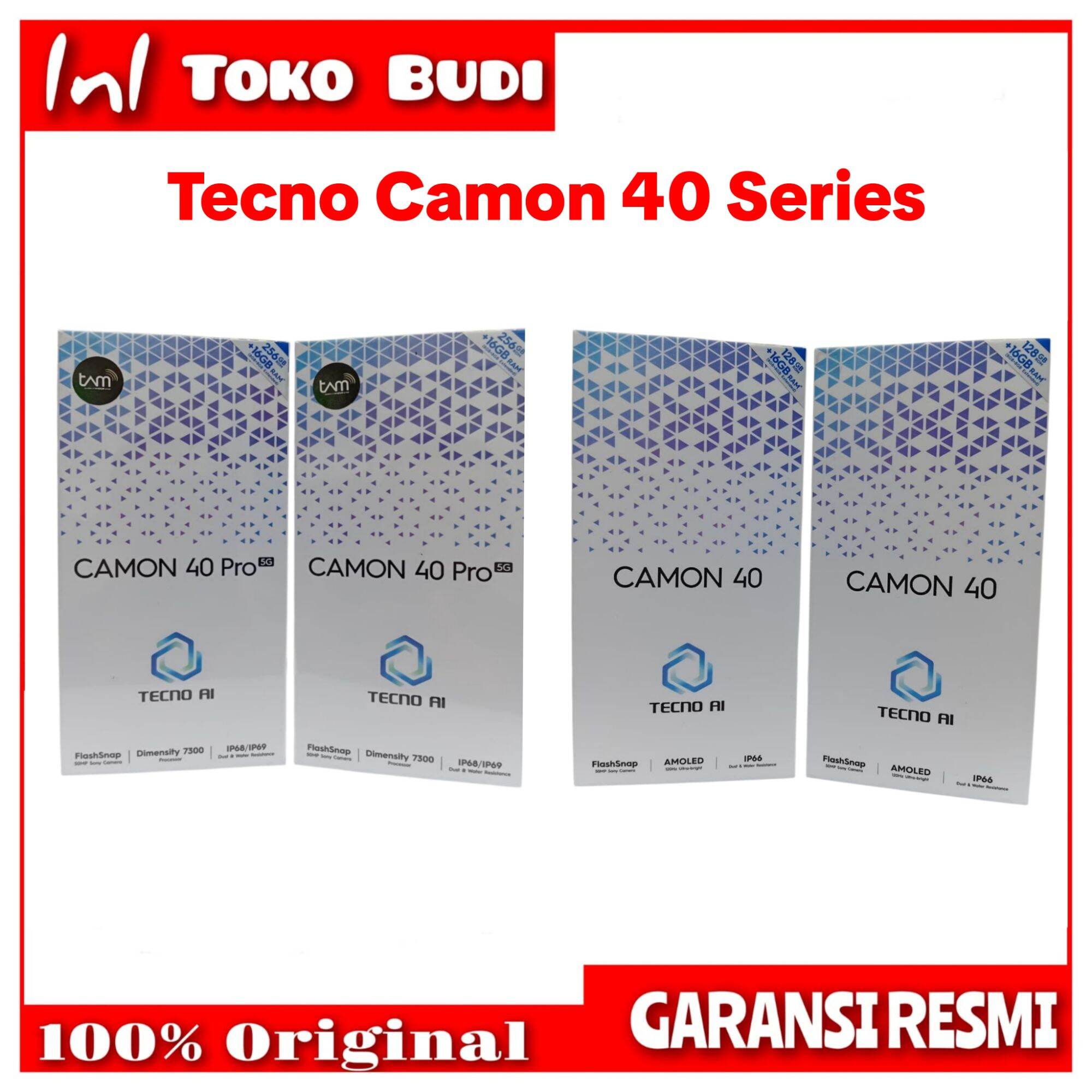 Tecno Camon 40 Pro / Camon 40 8/128 8/256 Official Guarantee Harga  2,799,000 Ringgit*Penghantaran Percuma