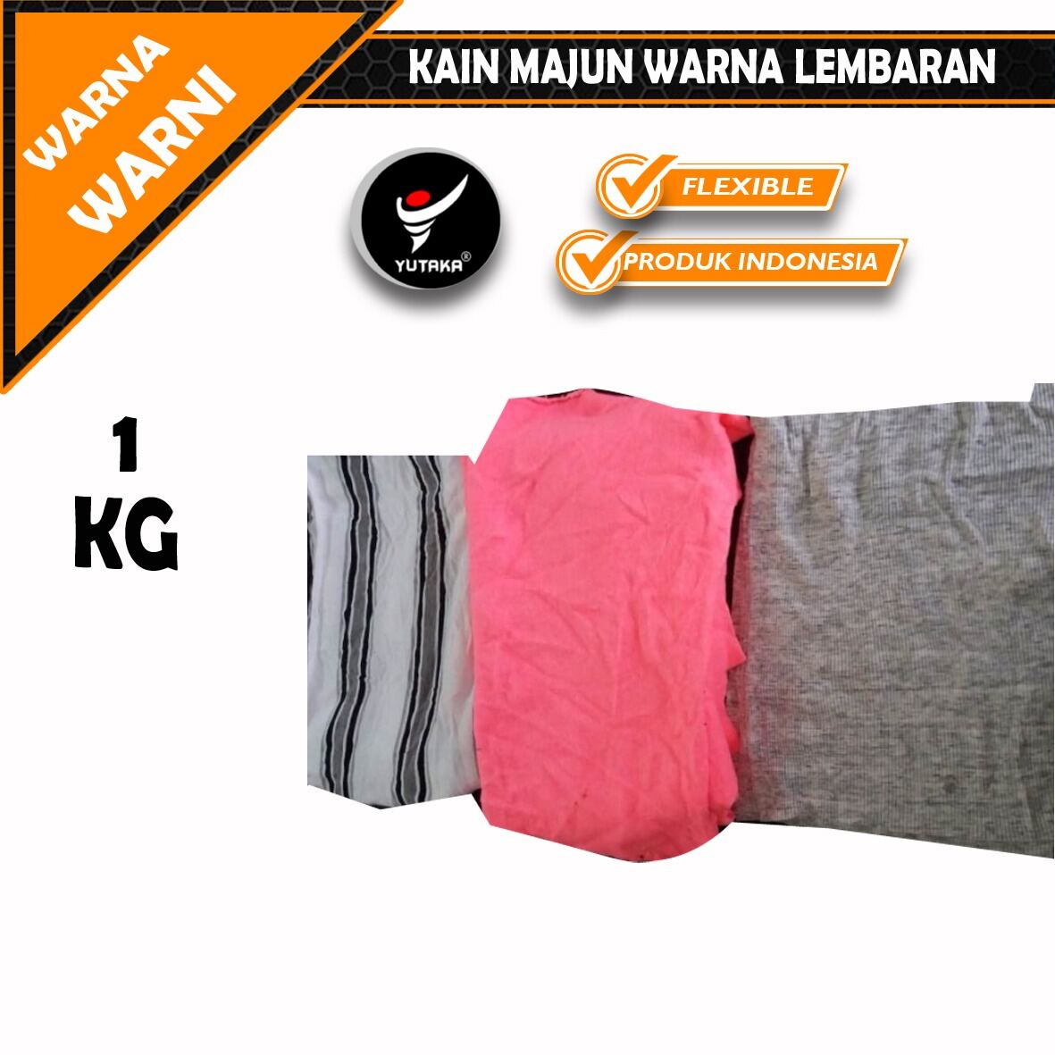 Kain Majun Warna Lembaran Per KG/ Kain Majun Warna Lembaran Per KG