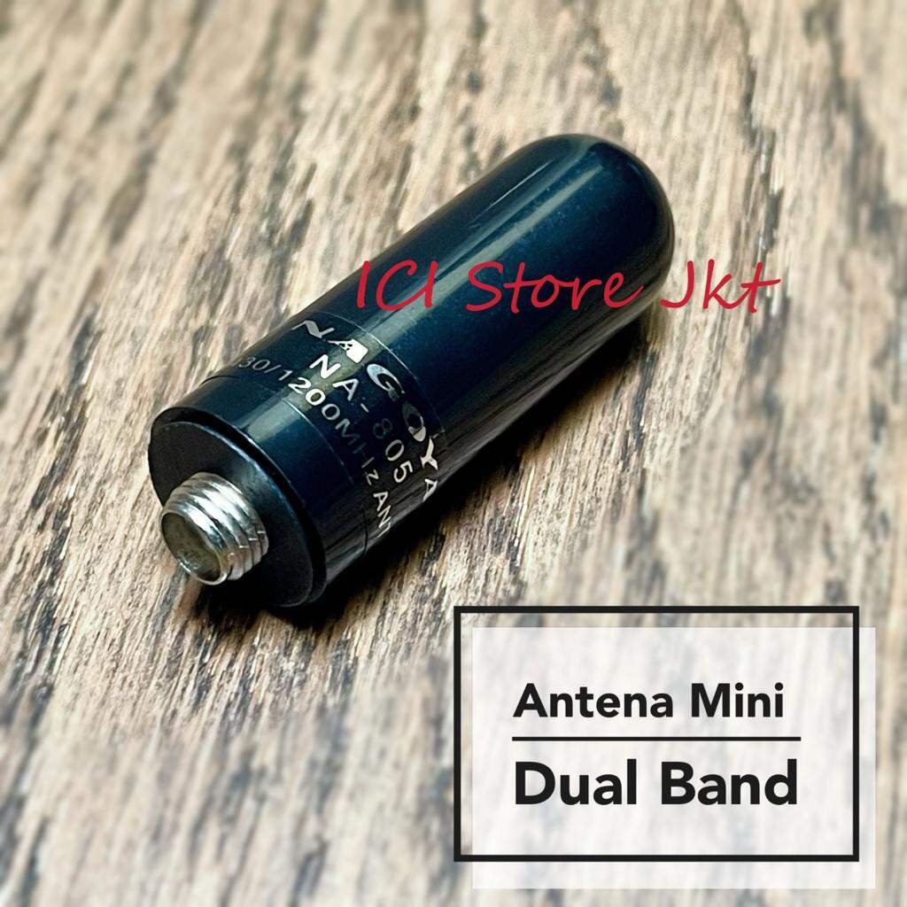 Antena ht mini dual band / antena ht pendek dual band konektor SMA ...