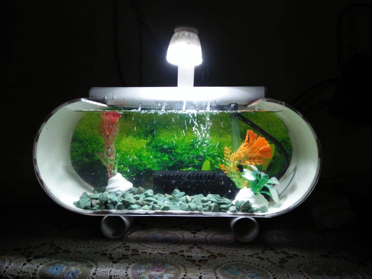 Aquarium Mini Akrilik Pipa Pvc Fullset Lampu Pompa Air Mancur Promo Lazada Indonesia Jual aquarium mini unik