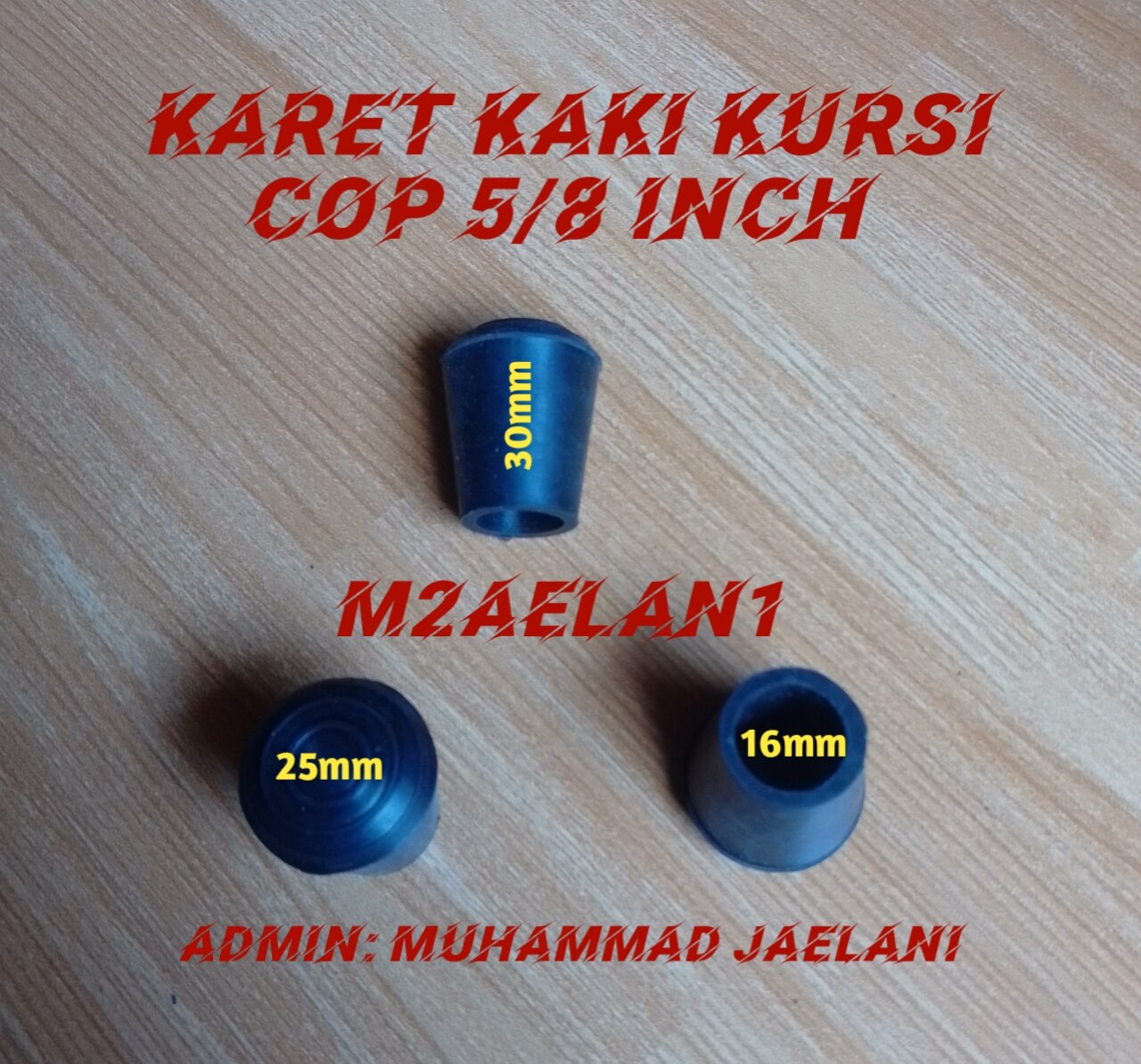 10 pcs Karet kaki kursi Lipat CHITOSE 5/8 inch model cop kaki pipa besi ...