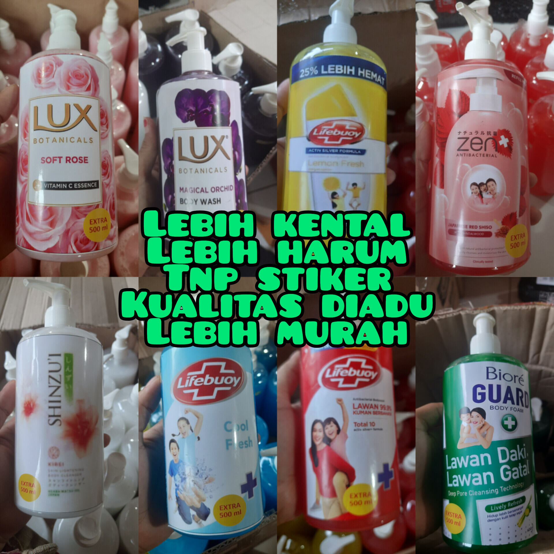 Sabum Mandi Cair 500ml Repack Shinzui Lux Lifebouy Zen Give Nuvo Biore