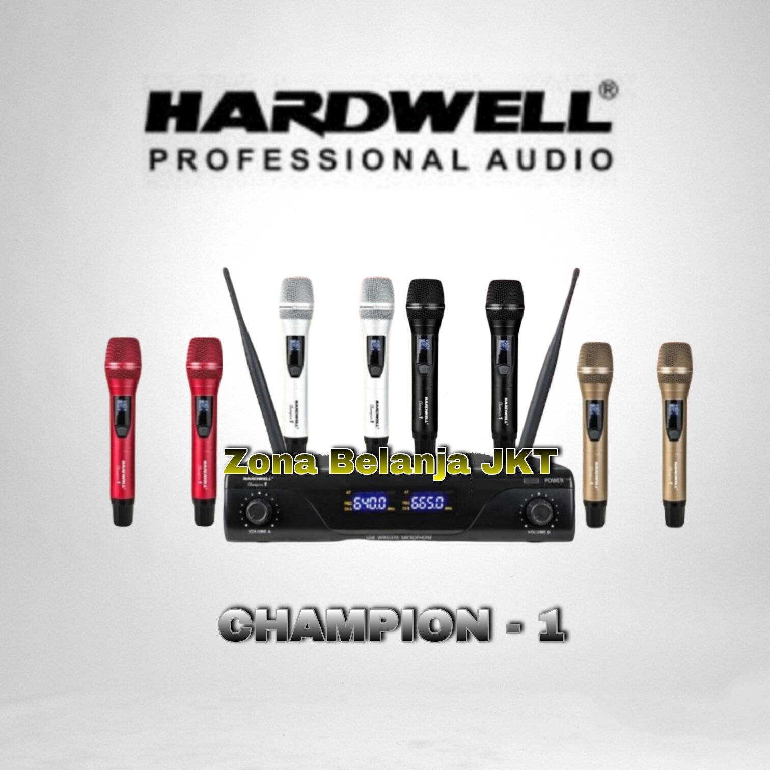 Mic Wireless HARWELL CHAMPION 1 Dua Mik Handle Original / Microphone