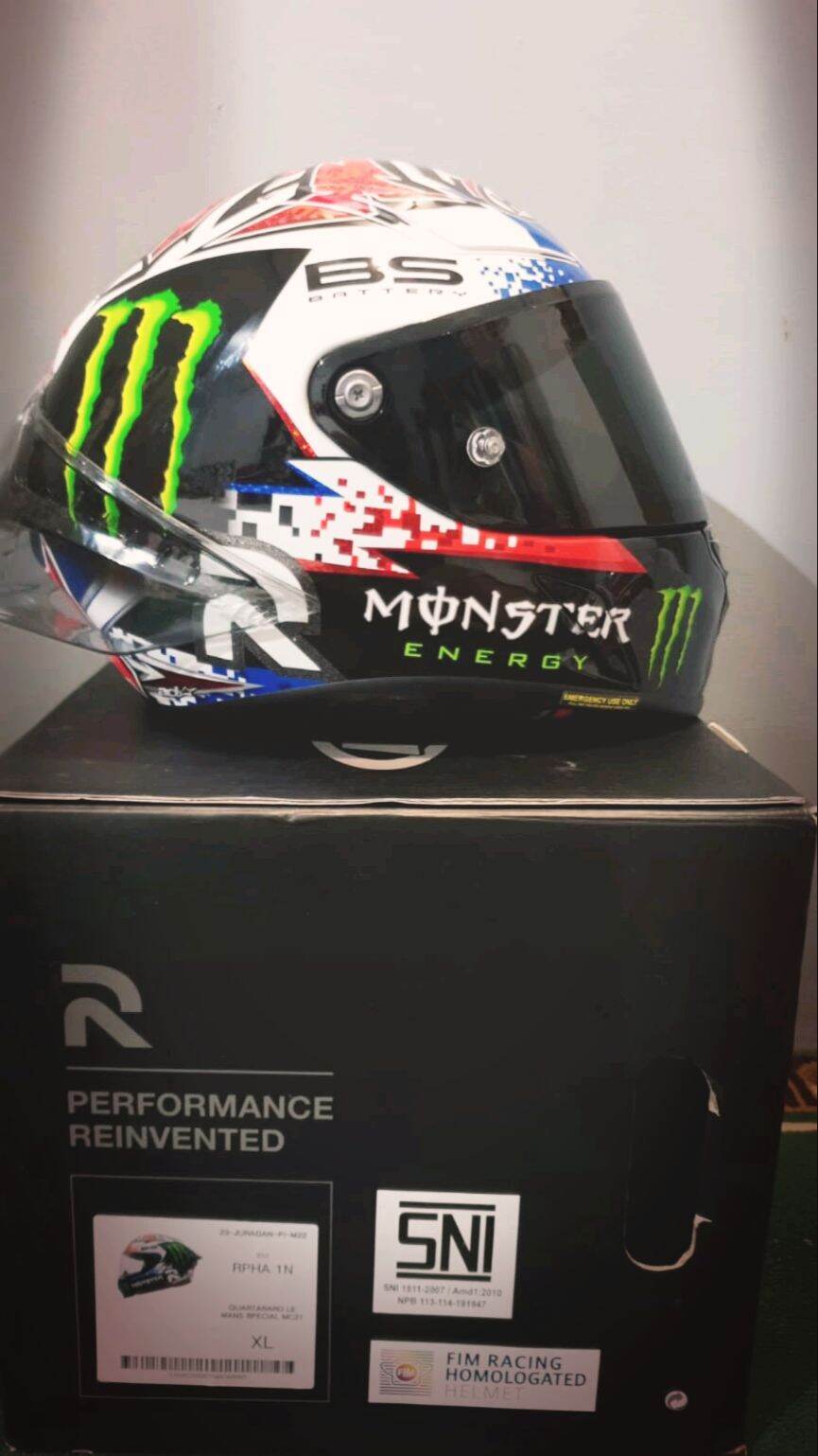 Second helm HJC rpha 1n Quartararo special Le Mans MC21 Harga 8,988,111 rupiah*Gratis Ongkir