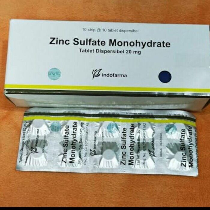 Zinc Sulfate 20mg Strip 10 Tab Lazada Indonesia