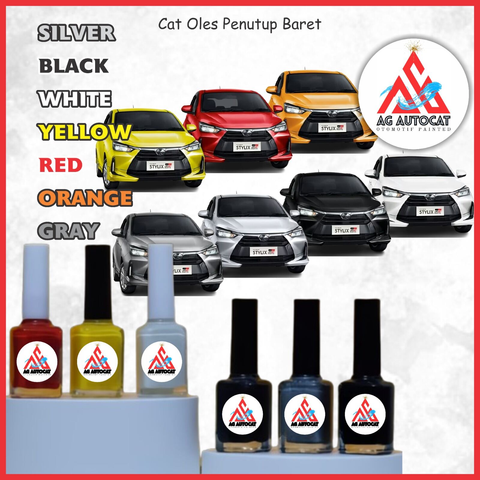 AG AUTO CAT OLES PENGHILANG BARET TOYOTA AGYA CAT ORIGINAL PABRIK TERMURAH BISA COD Harga 14,500 rupiah*Gratis Ongkir