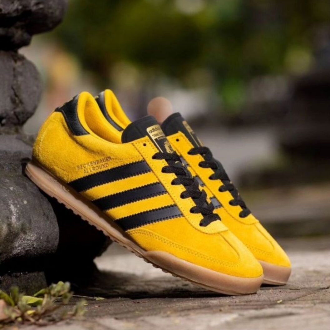 yellow adidas beckenbauer trainers