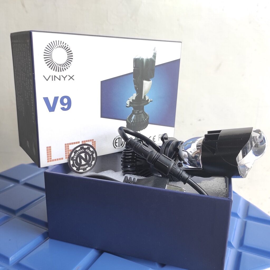 LAMPU LED VINYX V9 PROJIE H4 MINI PROJECTOR LENS LENSA MOTOR MOBIL