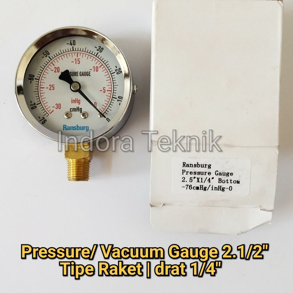 Pressure Vacuum Gauge 2.5 inch Manomoter 76cmHg 0cmHg 2 1/2