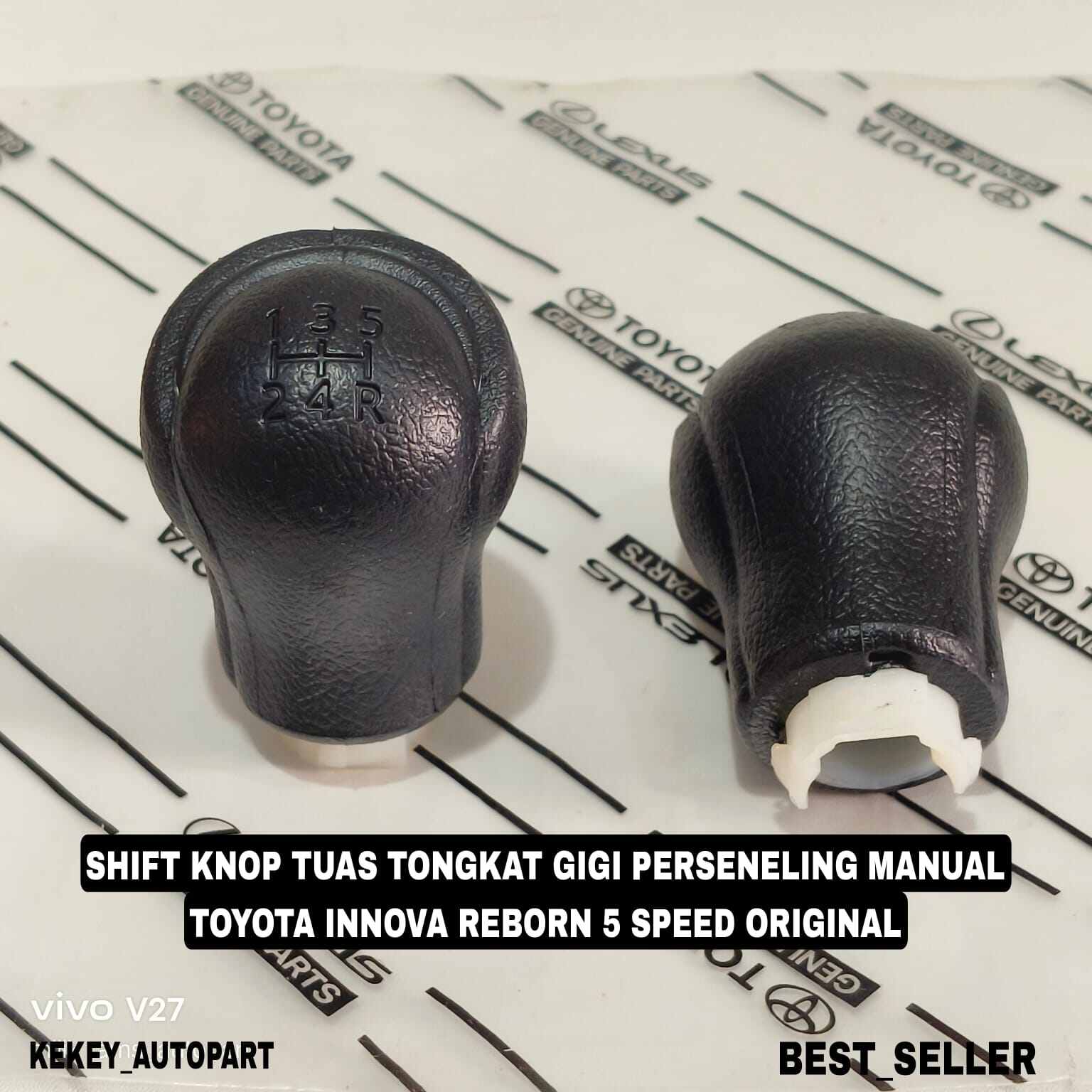 Shift Knob Gear Lever Stick Innova Reborn Fortuner Vrz Hilux 5 Speed Manual Original Harga 150,000 rupiah*Gratis Ongkir