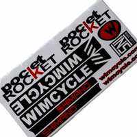 Stiker Sticker Sepeda Wimcycle PocketRocket Hitam