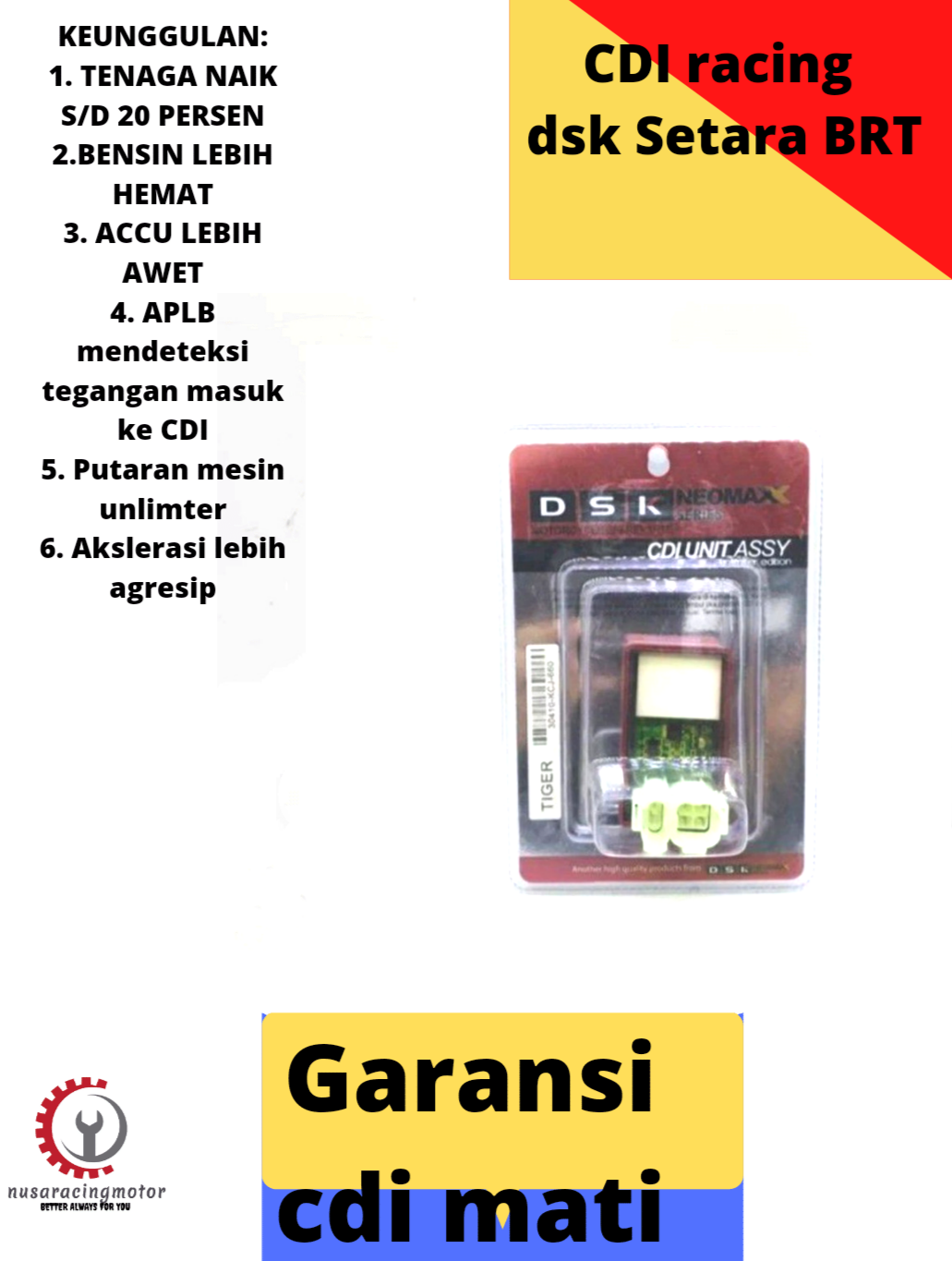 CDI RACING TIGER TIGER NEW UNLIMATE PADA RPM BERAPAPUN SETARA BRT ...