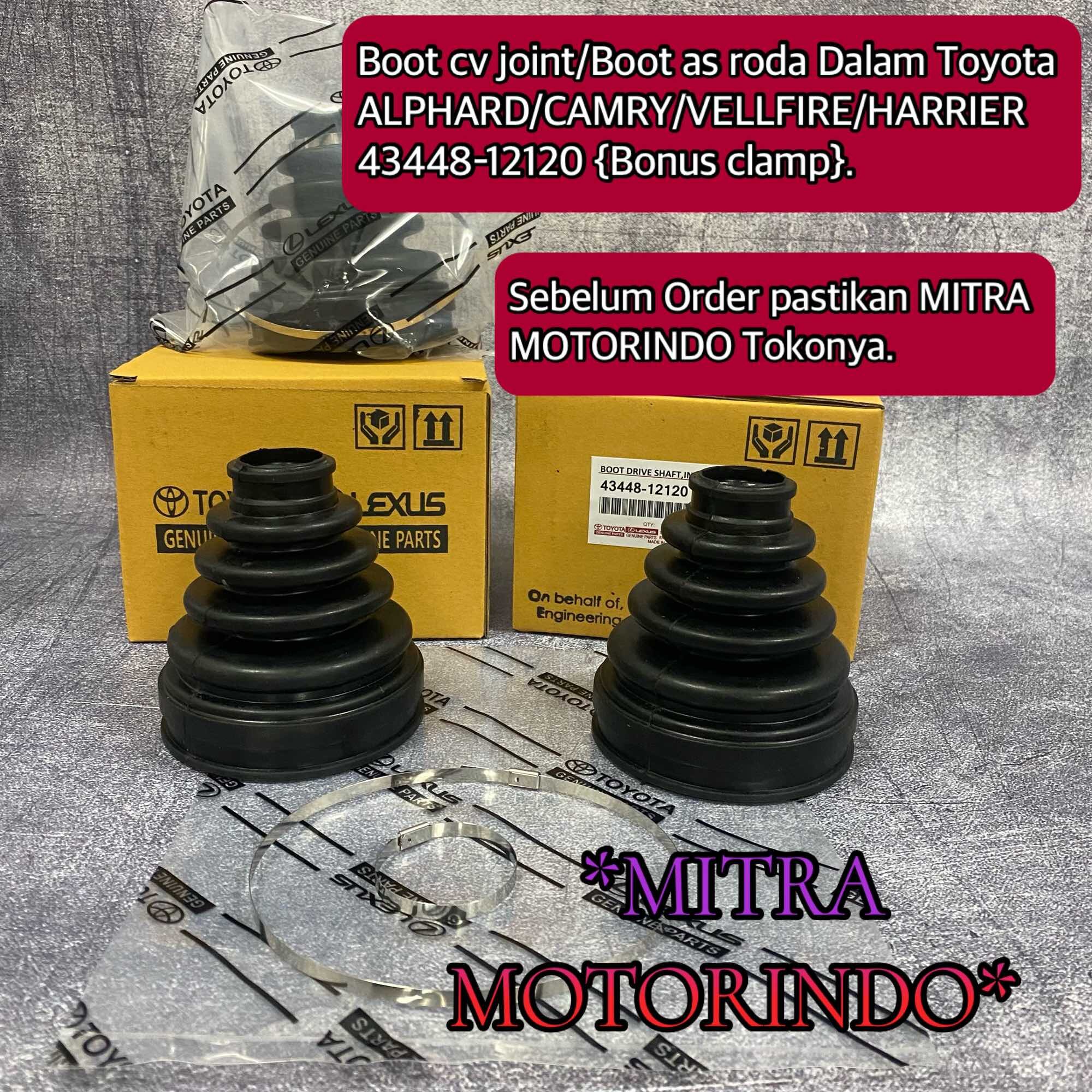 Boot Cv Joint/Boot As Roda Dalam Toyota ALPHARD/CAMRY/VELLFIRE/HARRIER 43448-12120 Bonus Clamp Giá 52,000 Đồng*Miễn phí vận chuyển