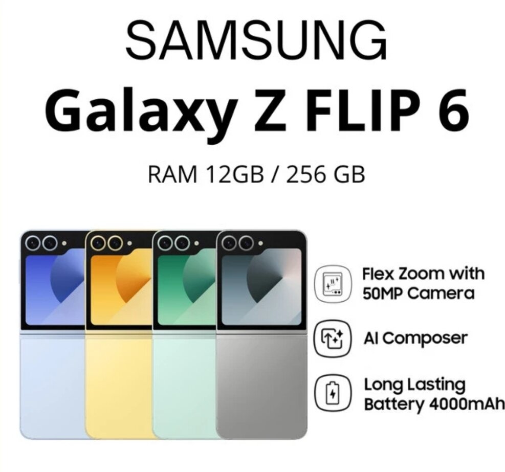GALAXY Z FLIP 6 RAM 12/256GB MINT Giá 14,000,000 Đồng*Miễn phí vận chuyển