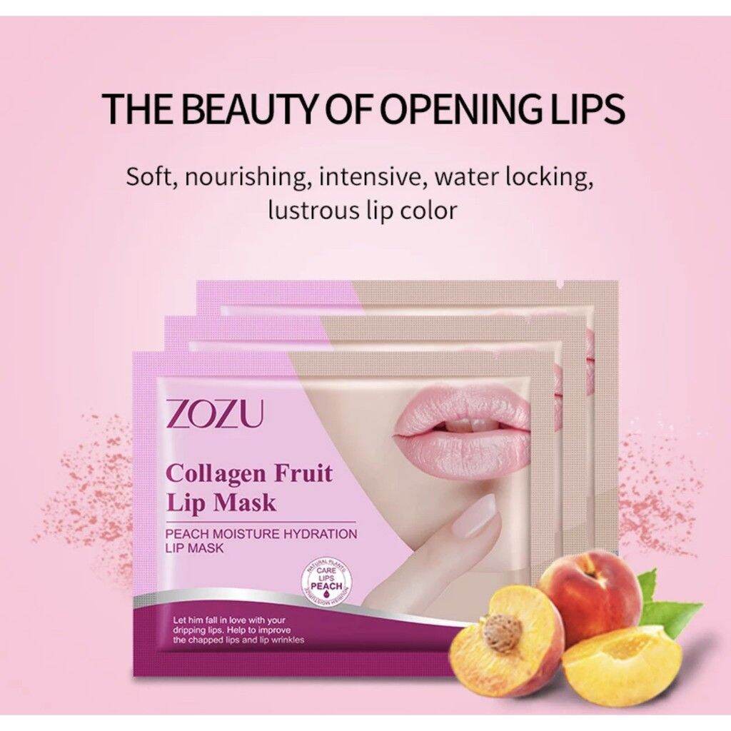 LIP MASK COLLAGEN FRUIT MOISTURE HYDRATION ZOZU Lazada Indonesia