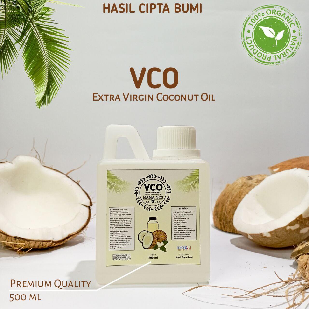 500ml VCO Extra Virgin Coconut Oil / EVCO Minyak Kelapa Murni Asli
