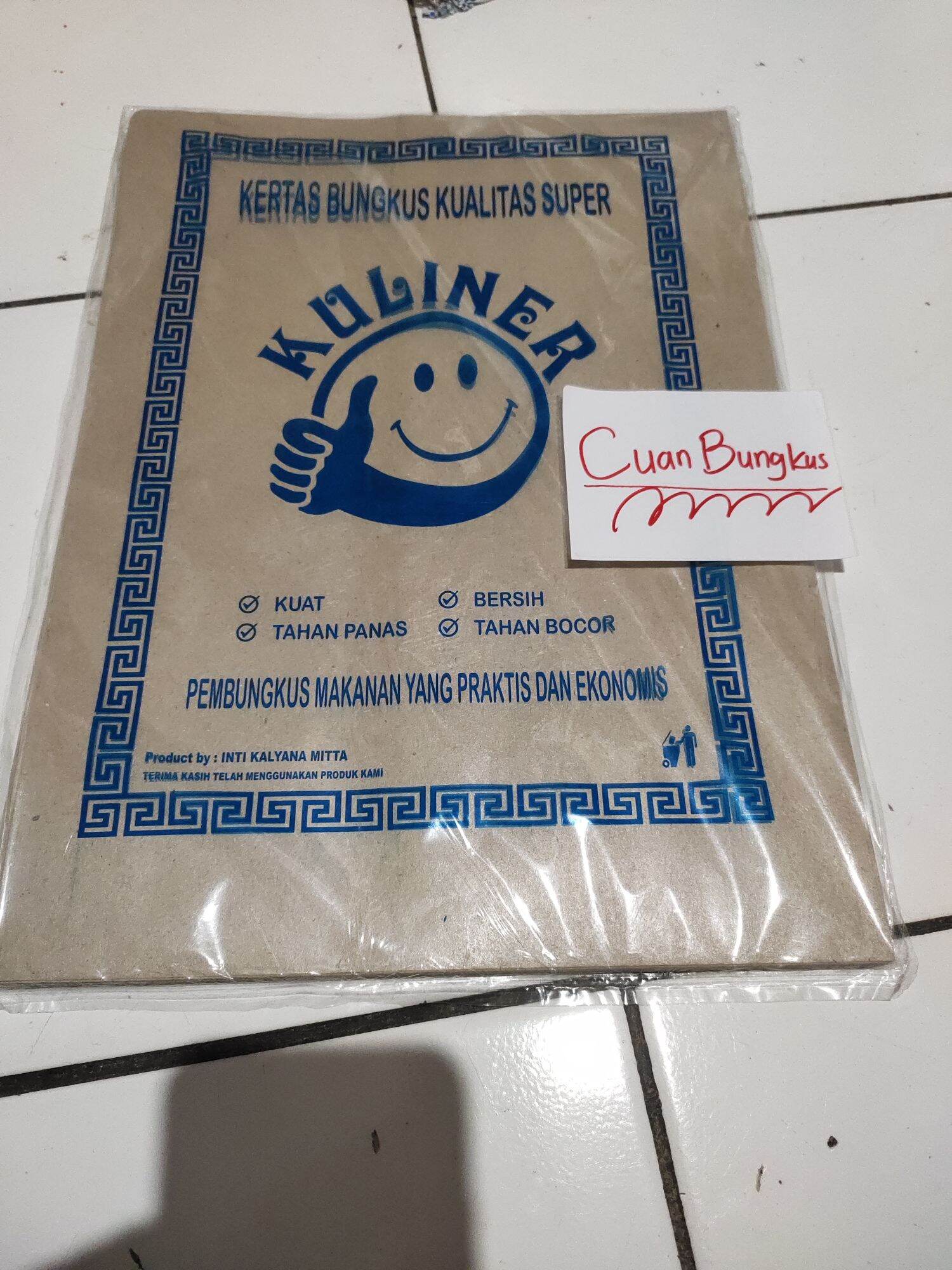 Kertas Nasi Coklat Ukuran X Isi Lembar Bungkus Nasi Warteg Murah Lazada Indonesia