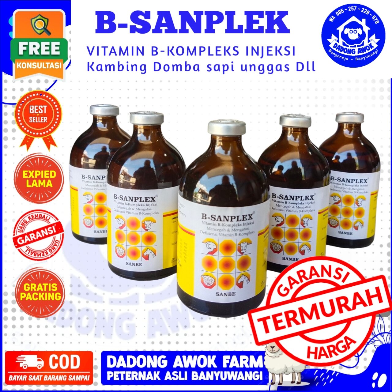 B SANPLEX 100 Ml Vit B Kompleks Vitamin Suplemen Daya Tahan Tubuh Obat ...