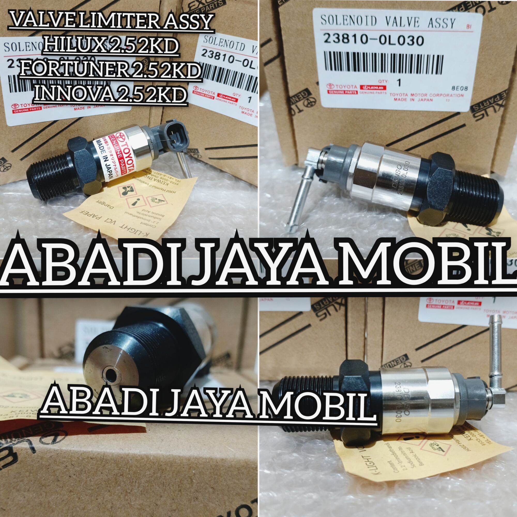 SENSOR PRESSURE / VALVE LIMITER ASSY HILUX VIGO 2.5 2500CC 2KD / 3.0 3000CC 1KD INNOVA 2.5 2KD FORTUNER 2KD 2.5 SENSOR PIPE COMMONRAIL HILUX 2.5 2500CC 2KD INNOVA 2.5 2500CC 2KD FORTUNER 2.5 2KD 23810 0L030 Harga 1,700,000 rupiah*Gratis Ongkir