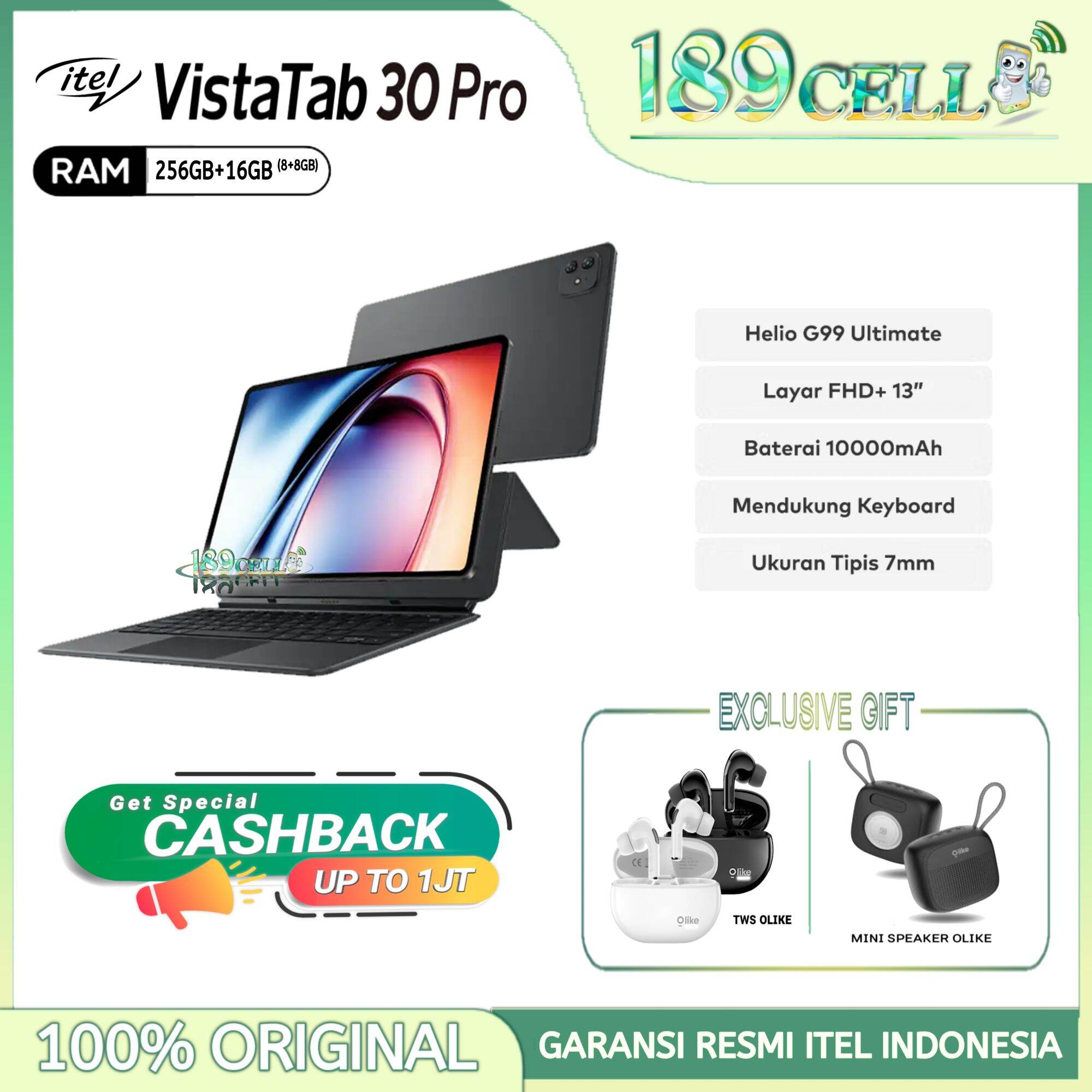Itel Vista Tab 30 Pro 8/256Gb - Helio G99 Ultimate, 10000Mah Battery - Official Itel Warranty Harga  2,899,900 Ringgit*Penghantaran Percuma
