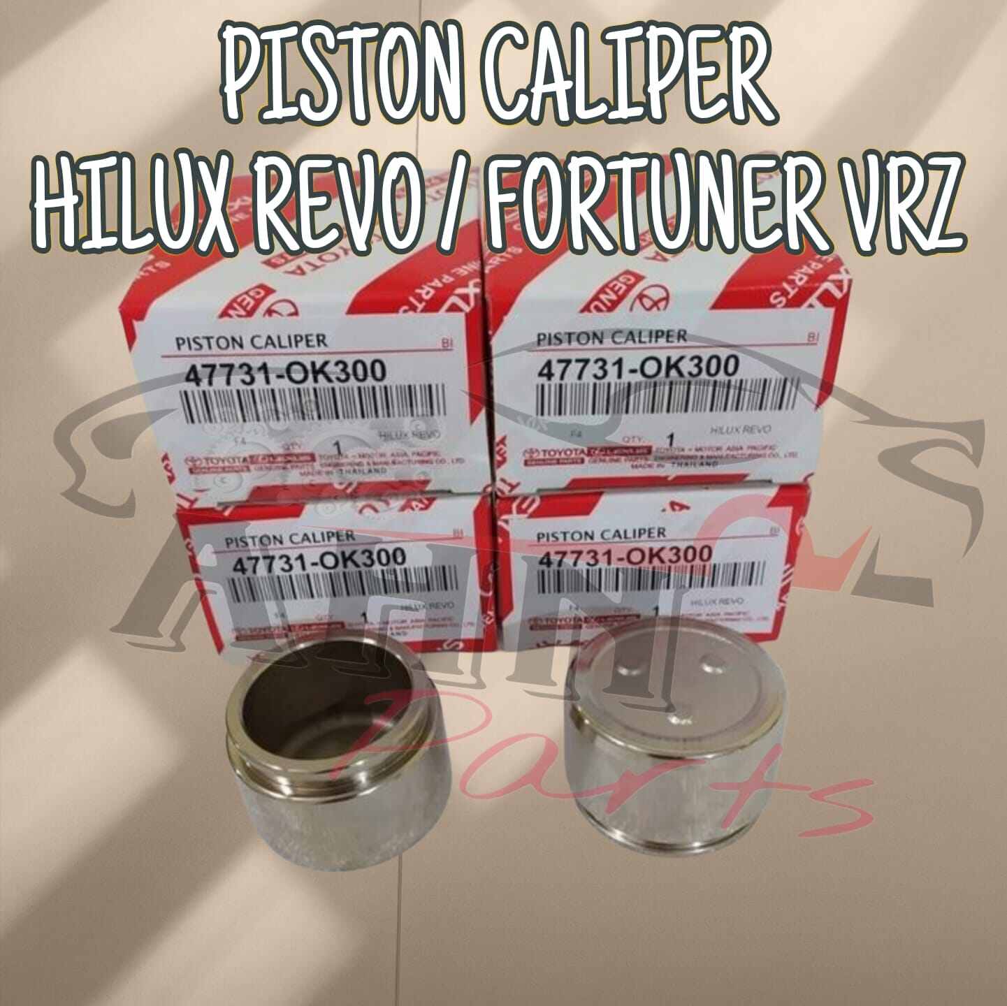 PISTON CALIPER KALIPER CAKRAM REM DEPAN JOINT FUJI TOYOTA HILUX REVO FORTUNER VRZ 47731-0K300 Harga 54,550 rupiah*Gratis Ongkir