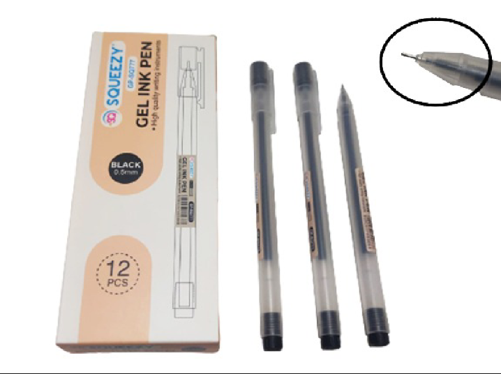 SQUEEZY SQ777 PULPEN GEL 0.5mm 1PAK ISI 12PCS