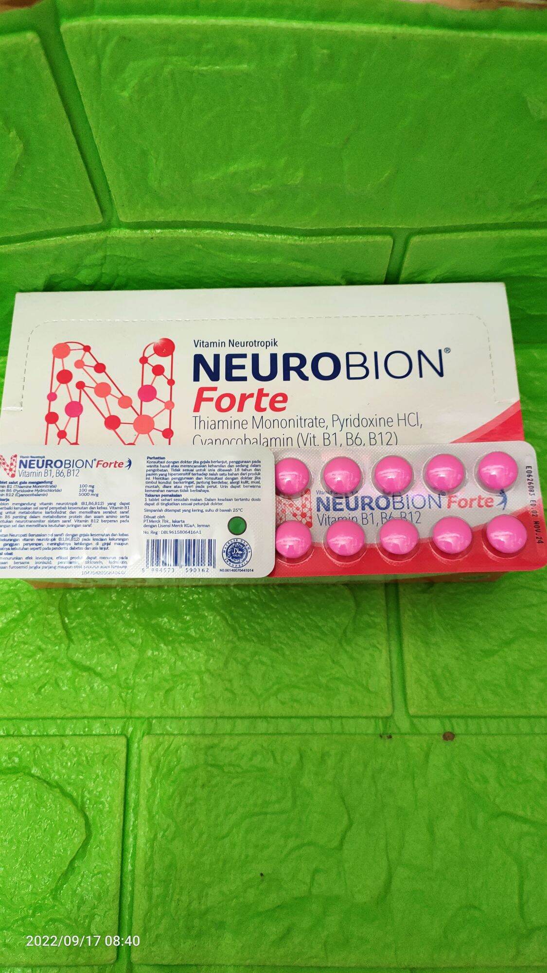 Neurobio forte(vitamin B1,B6,B12) vitamin untuk kesemutan. Lazada
