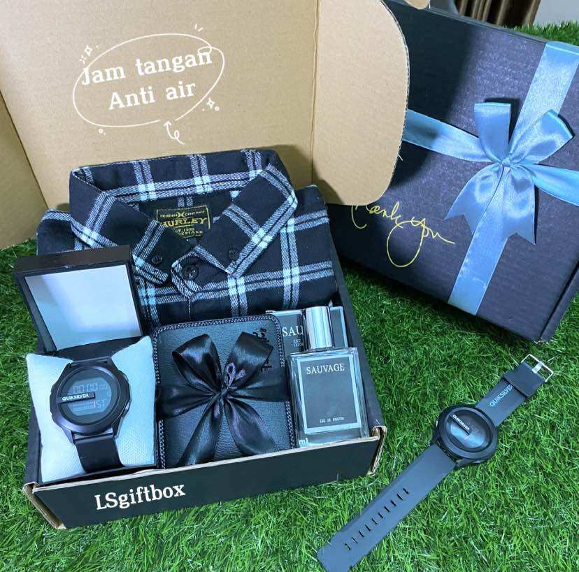 (gratis BOX Jam) Hampers Cowok hadiah box Ulang Tahun Kado Ultah Hadiah Anniversary DAN Valentin Atau…