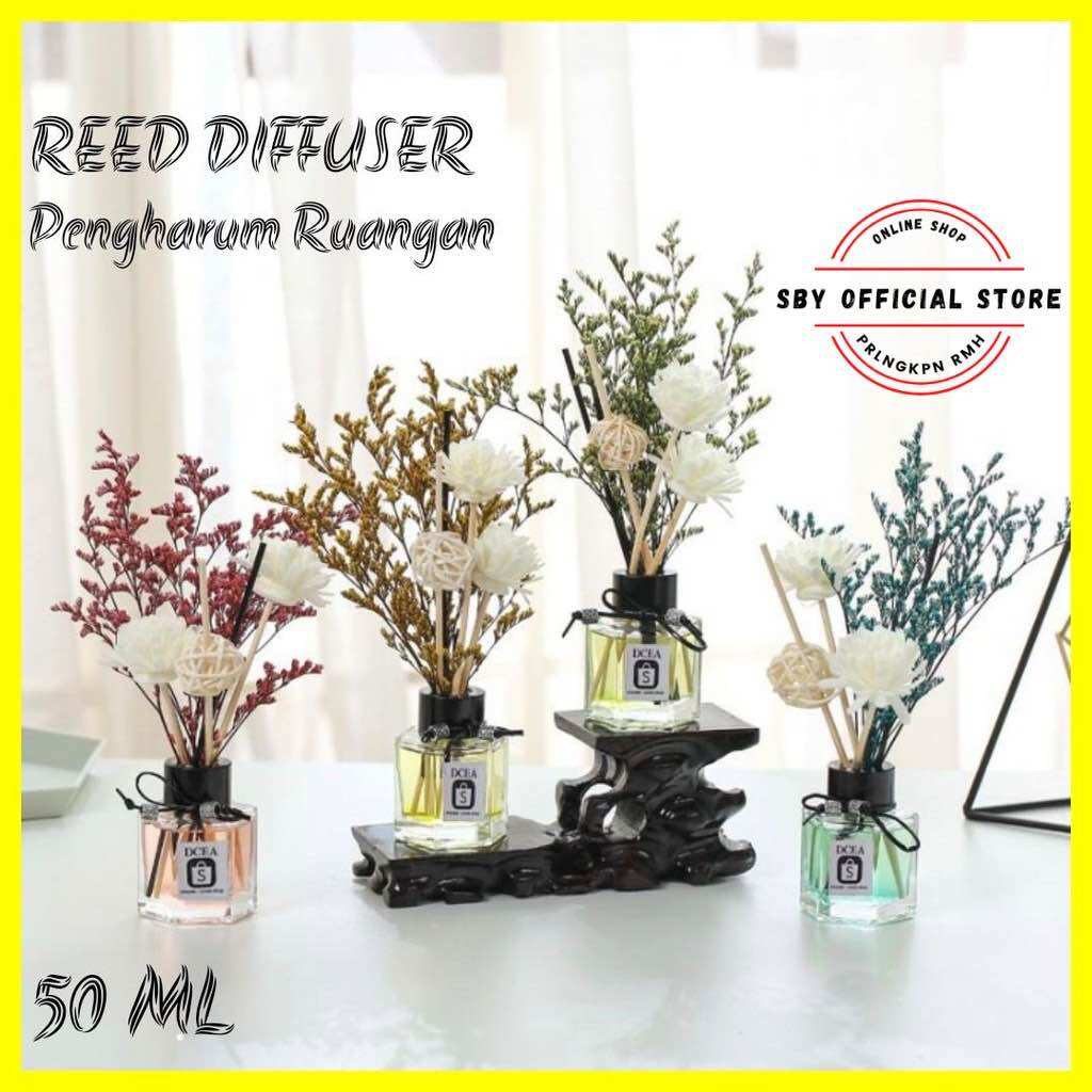 Reed Diffuser aromaterapi Bunga Difuser Aroma Pengharum Ruangan Pewangi Oil Essential LOVER'S GRASS RE…