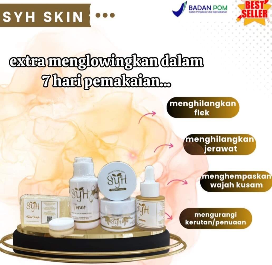 bpom skincare paket lengkap skin syh syahreni skin syahreni glowing set krim wajah siang malam sambloc…