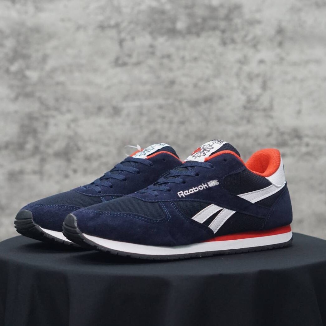 SEPATU REEBOK CLASSIC NAVY WHITE RED | Lazada Indonesia