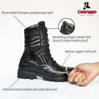 sepatu pdl kulit sepatu pdl TNI POLRI BRIMOB SATPOLPP SECURITY caanggo