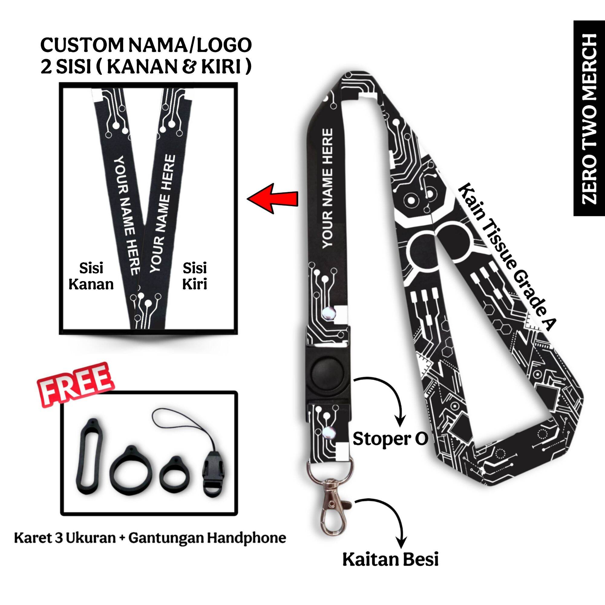oxva nexlim lanyard Lanyard Oxva Nexlim Full Print Motif Electro Series - Tali Id Card  Gantungan Handphone Lebar 2Cm main image 0