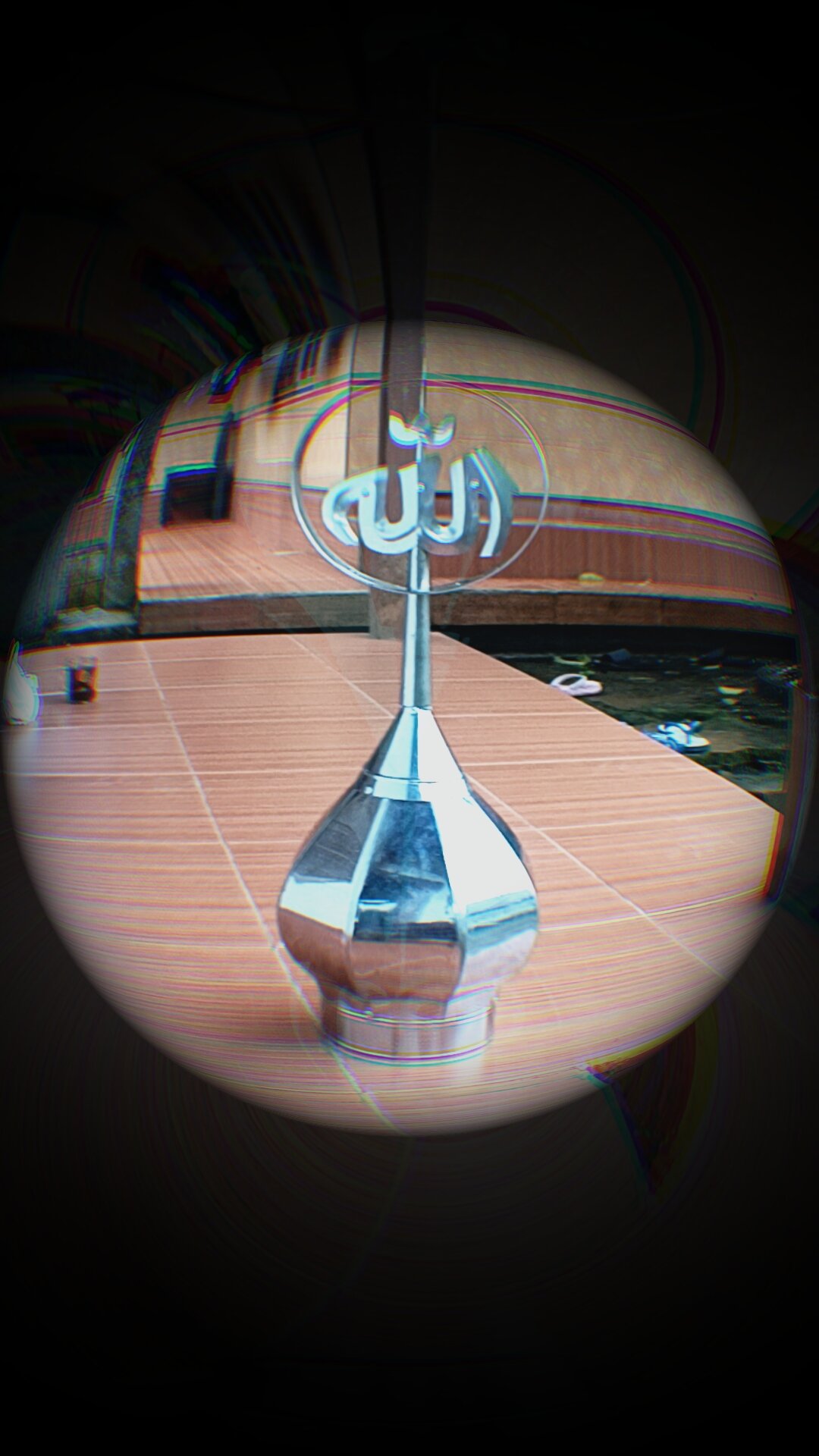Kubah Masjid Musholla stainless steel polos ukuran gelembung badan 24 cm