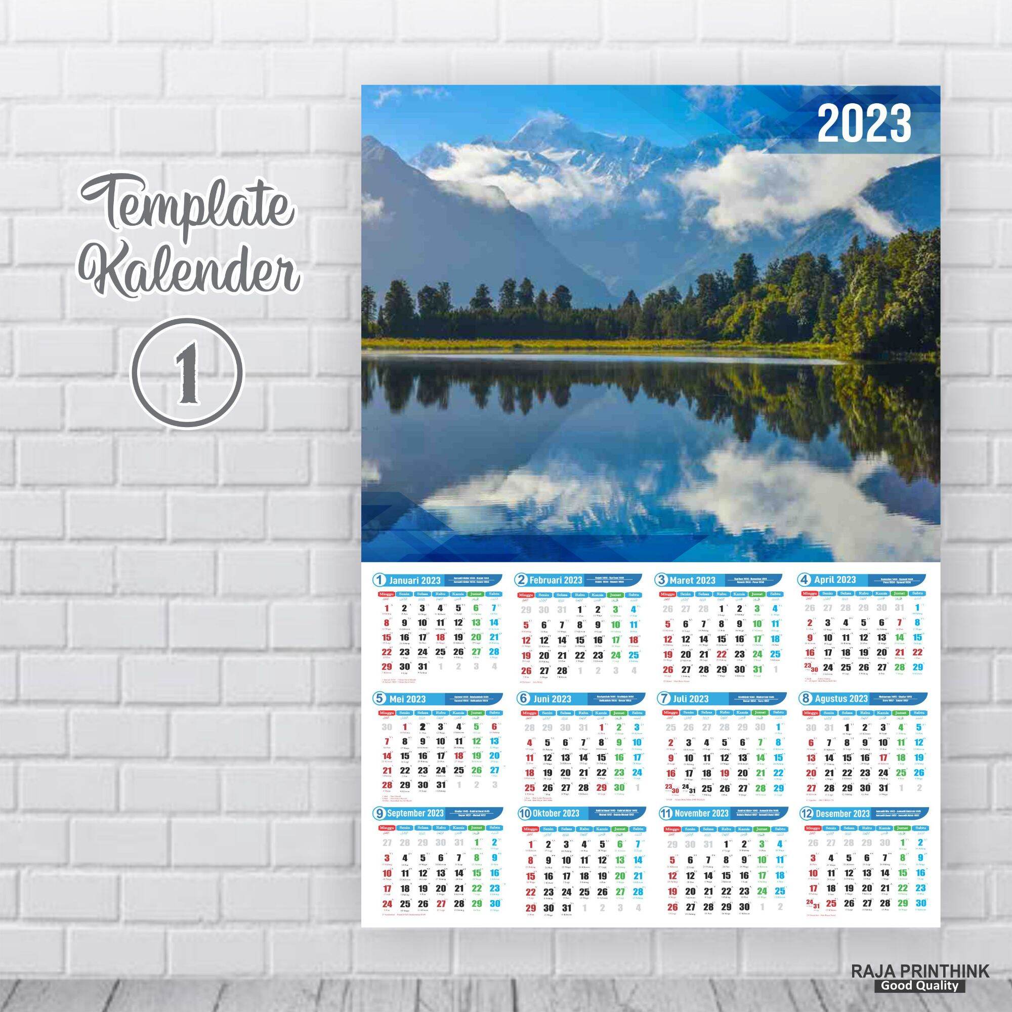 Kalender 2033 Edisi Pemandangan Alam / Kalender Dinding Bagus Unik