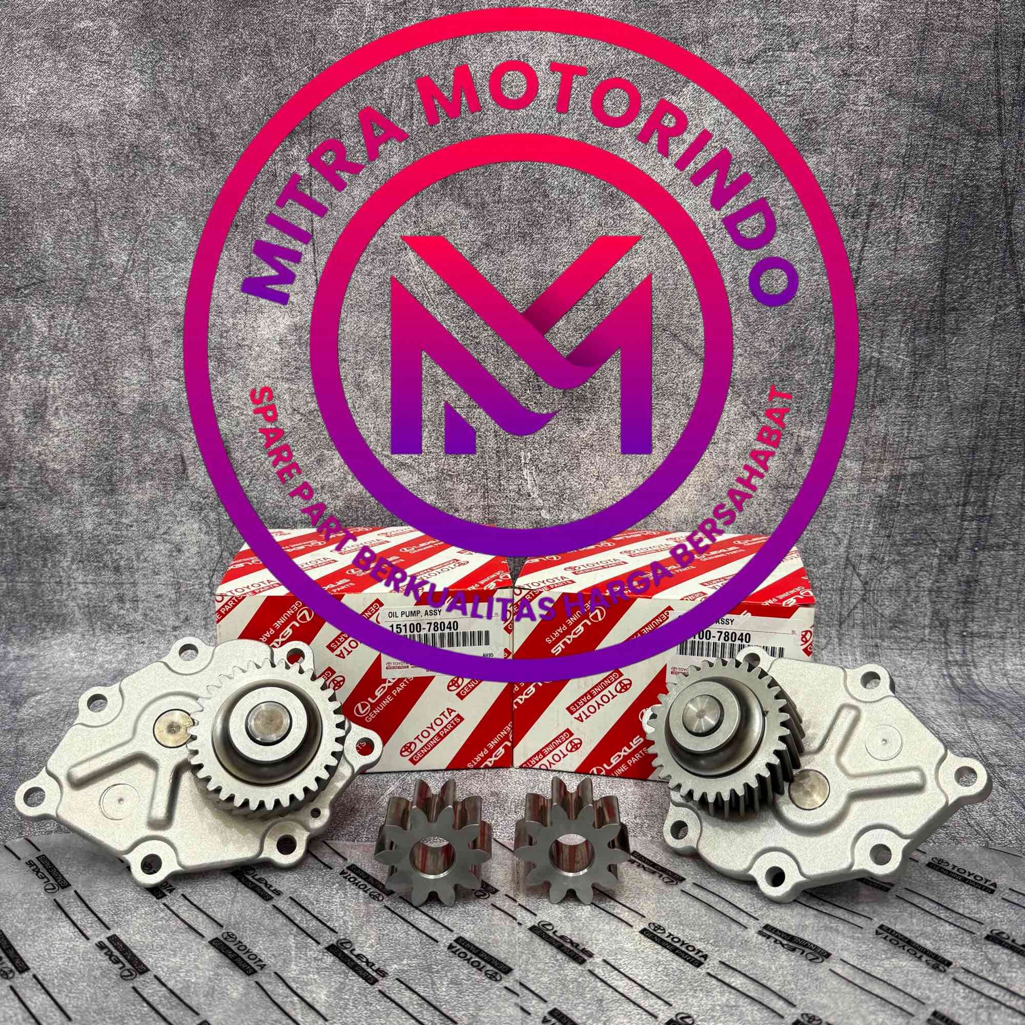 Oil Pump Assy/Pompa Oli Toyota HT125-Hino Dutro 125 W04D (tinggi pulley 22.5mm) 15100-78040 Harga 498,000 rupiah*Gratis Ongkir
