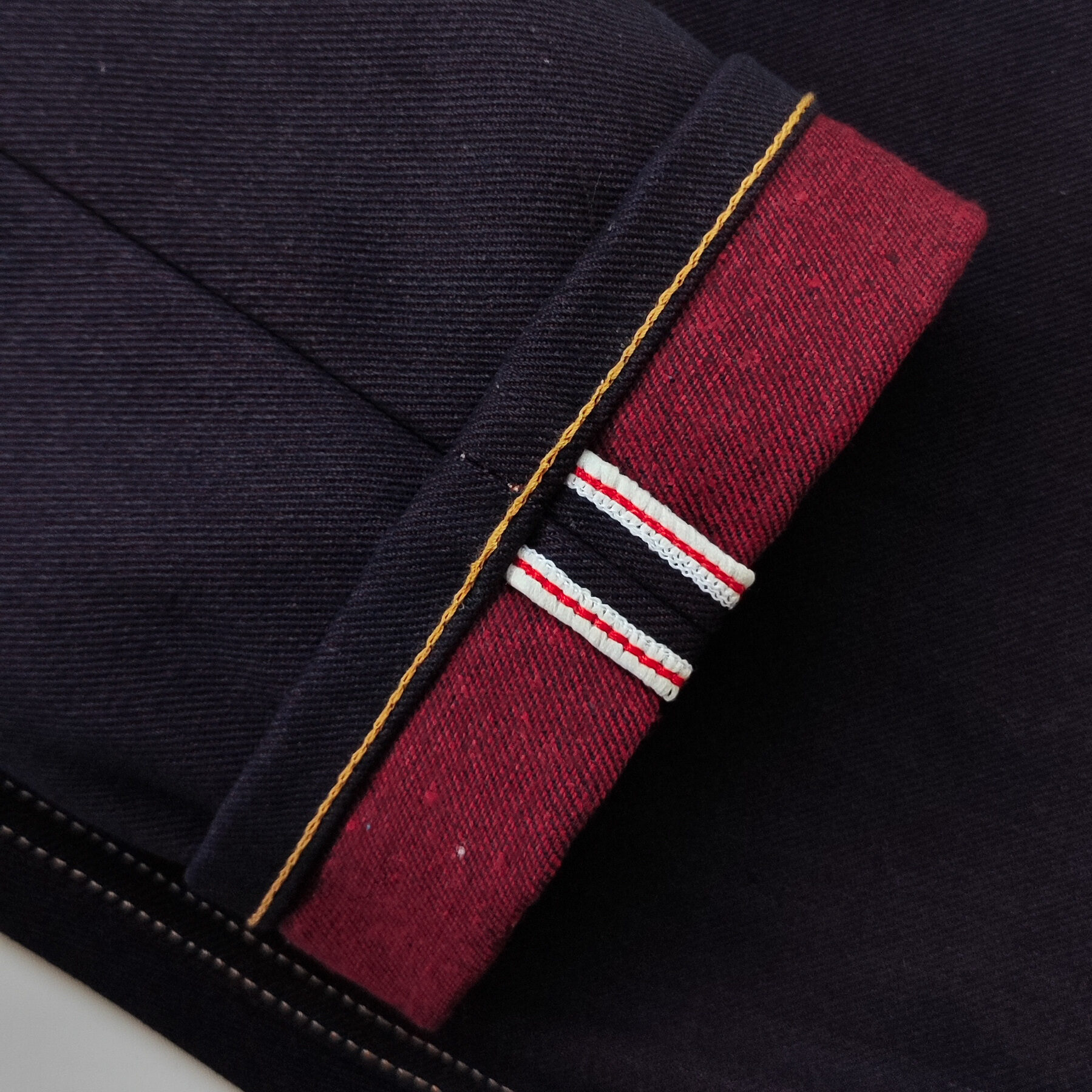 Tortuga Denim, Indigo X Red Welf 15oz Selvedge Accents Denim Pants/Jeans - Vulkanos Harga  229,500 rupiah*Gratis Ongkir