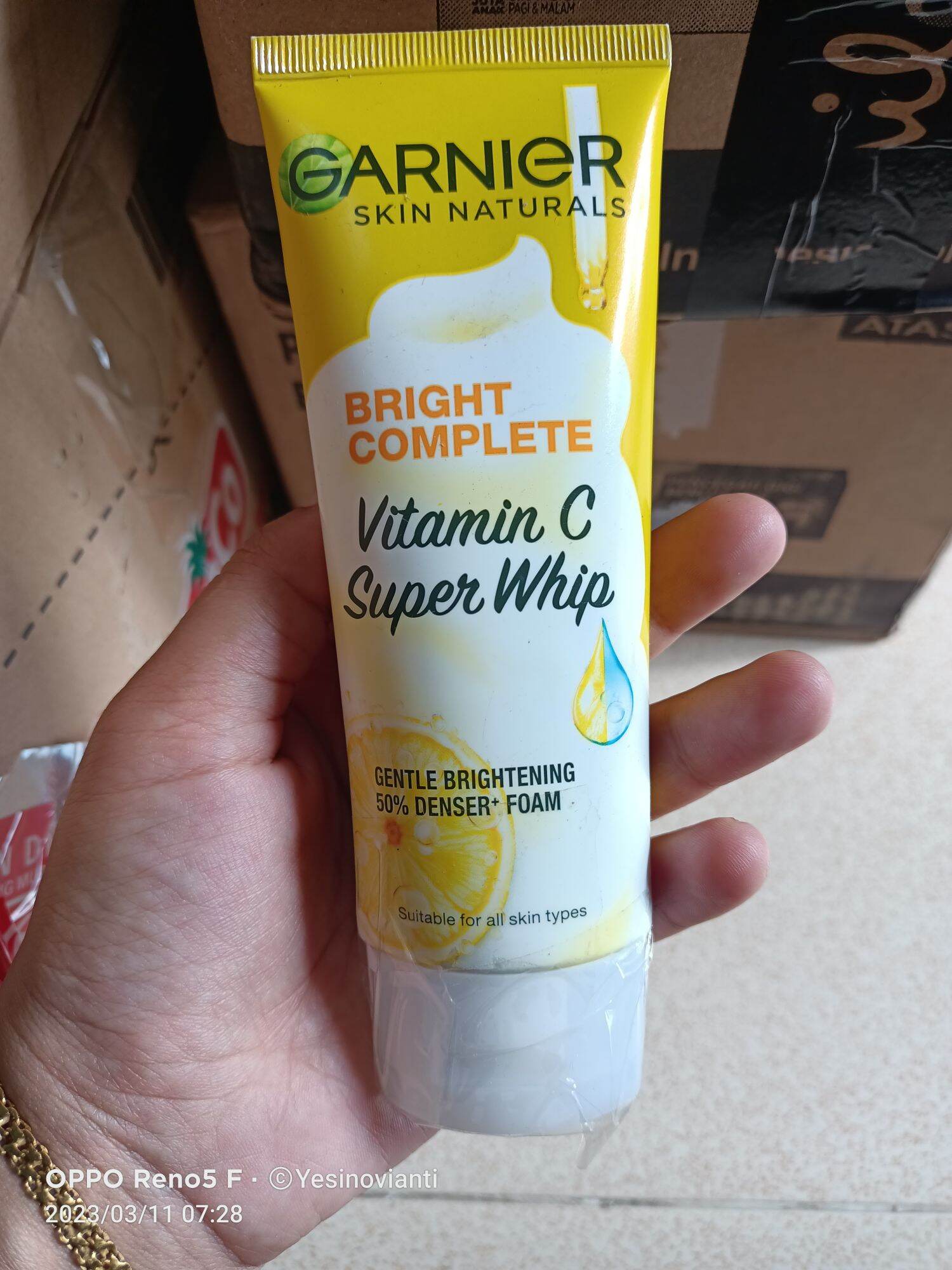 Garnier Bright Complete Vitamin C Face Wash Brightening Cleanser Foam