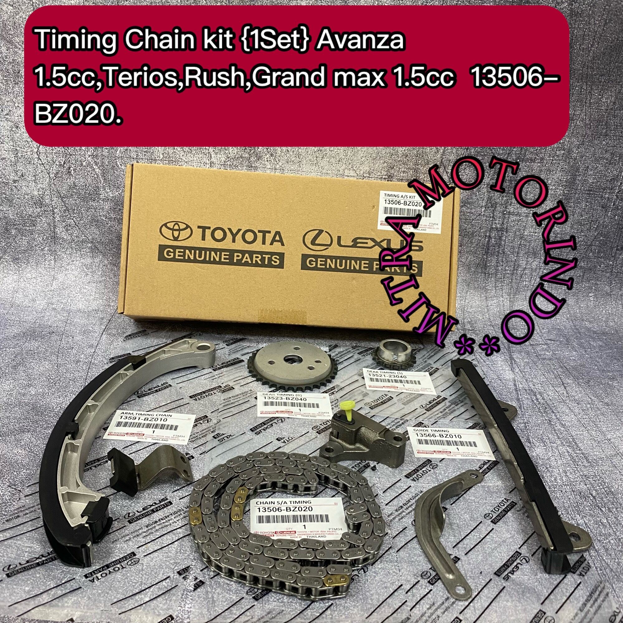 Timing chain set/timing set Avanza 1.5cc,Grand max 1.5cc,Terios,Rush 13506-BZ020 Harga 625,000 rupiah*Gratis Ongkir