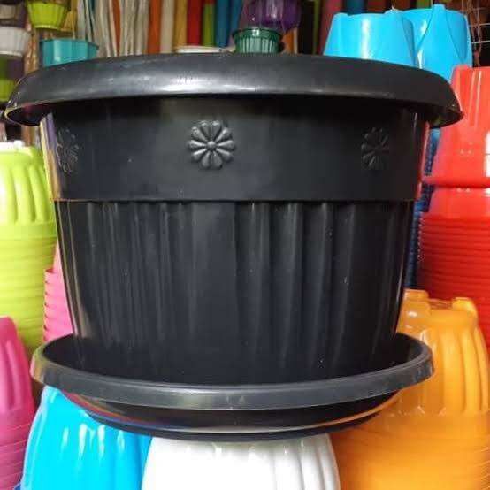Paket Hemat 3 Pcs Pot Grace 40 Cm Warna Hitam Cocok Untuk Tanaman Buah Jumbo Dan Besar / Paket Hemat 3…