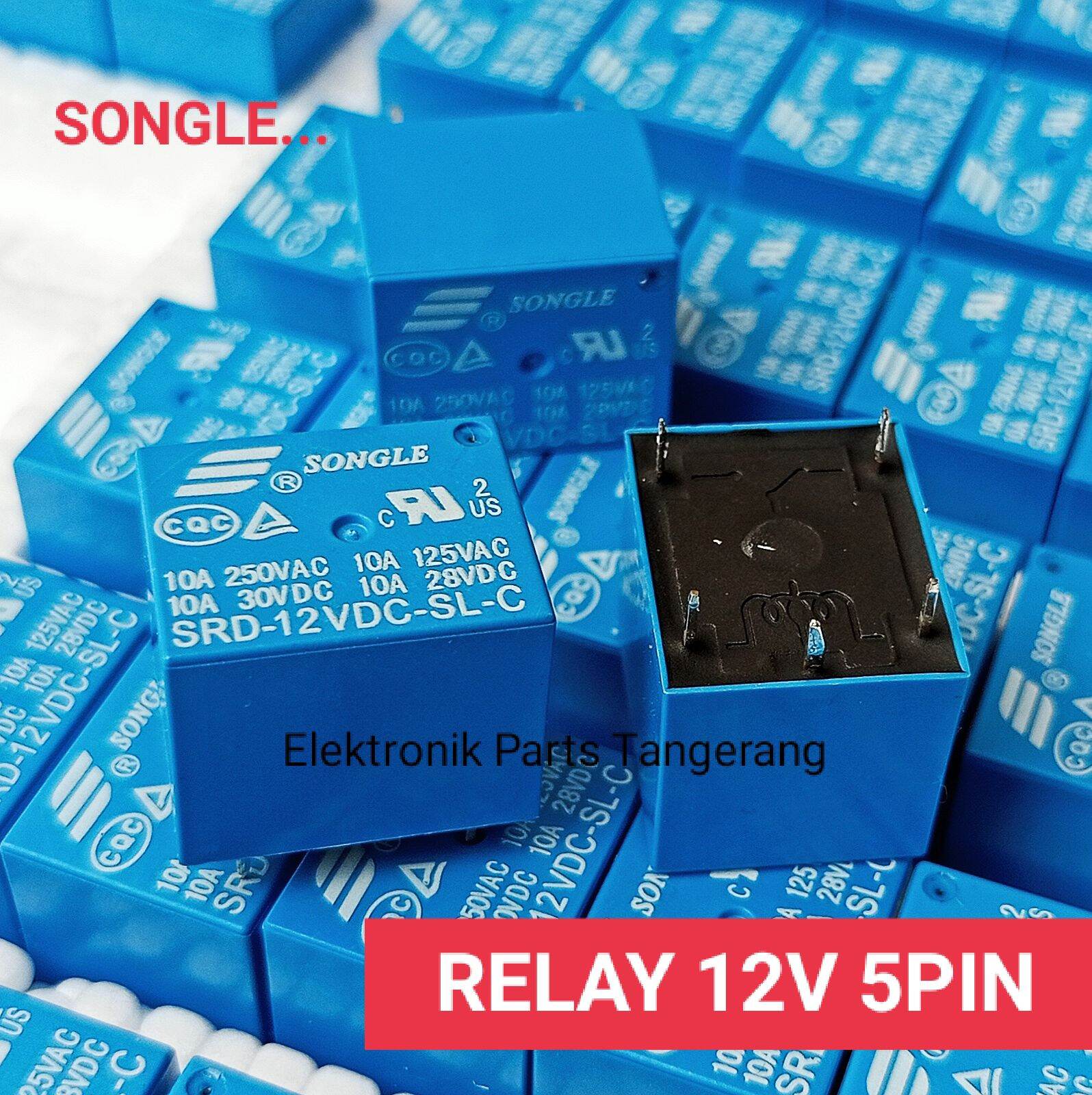 relay dc 12 volt 4 kaki