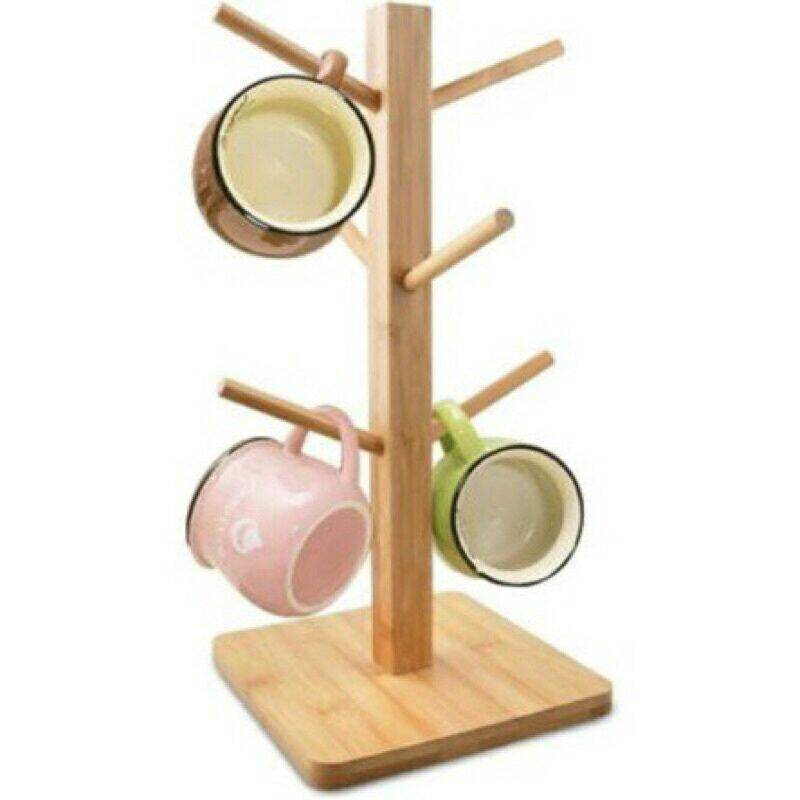 Rak Gelas Kayu Cantik Rak Acesoris Gantungan Mug Holder Kayu Rak Gelas Kayu Aesthetic 7778