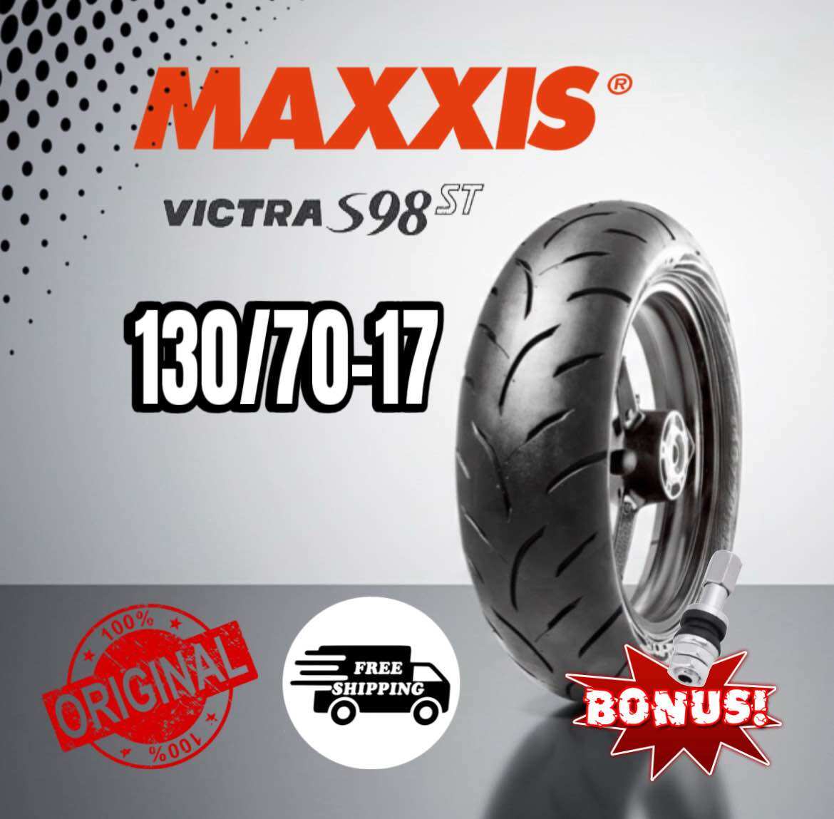 BAN LUAR RING 17 130/70-17 MAXXIS VICTRA TUBELESS Harga 682,906 Ringgit*Penghantaran Percuma