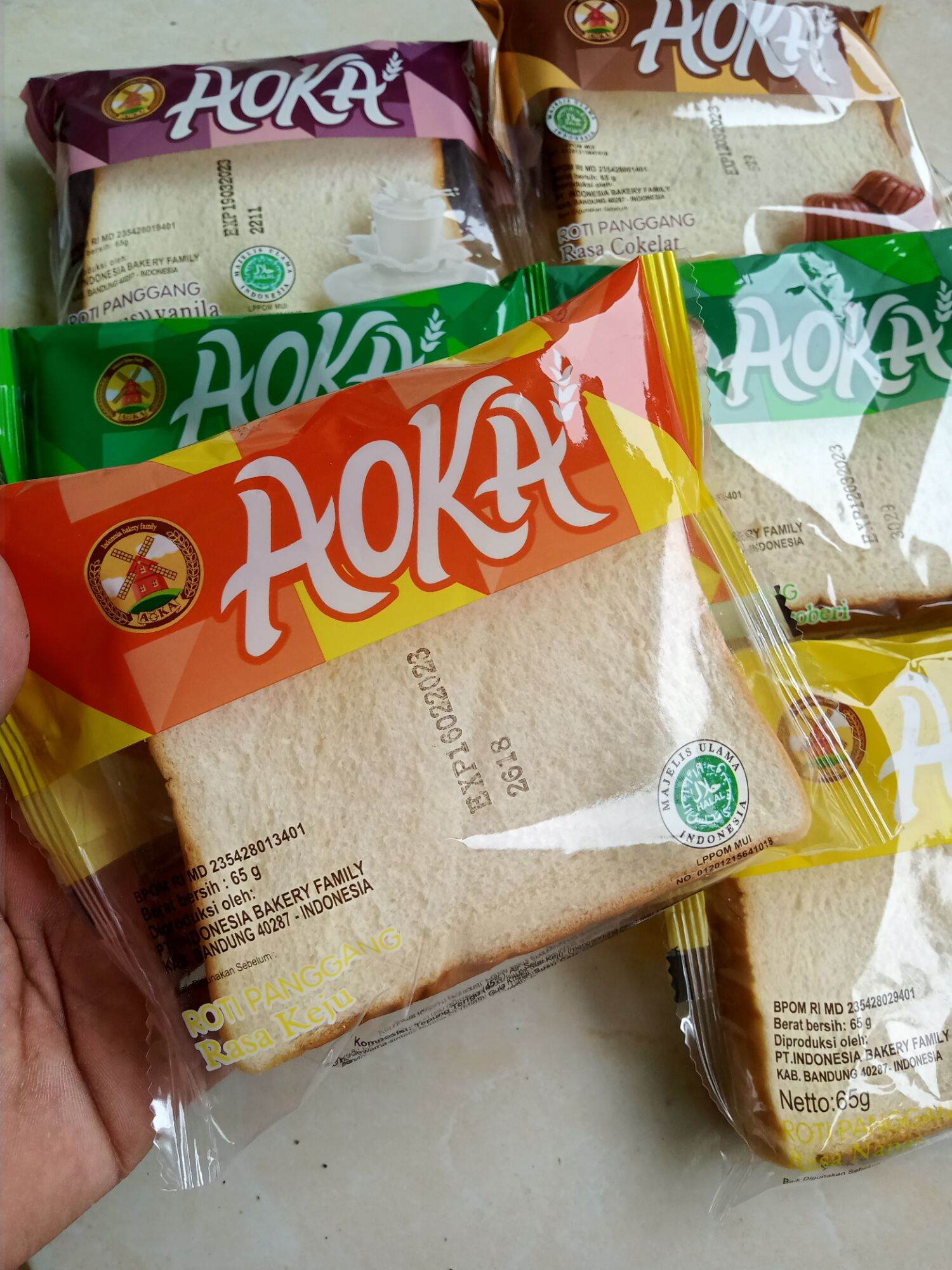 Roti Panggang Aoka 6 Varian Rasa Lazada Indonesia