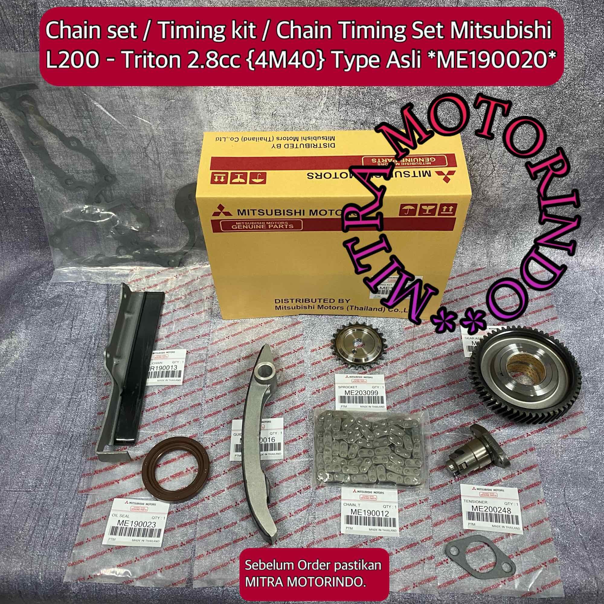Chain Set/Timing Kit/Chain Timing Set Mitsubishi L200 Triton 2.8cc 4M40-Type Asli ME190020/ME190012 Harga 1,510,000 rupiah*Gratis Ongkir