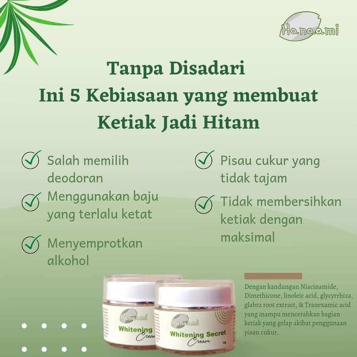 whitening secret cream/krim pemutih slengki/krim pemutih ketiak/krim pemutih area hitam/aman/bpom