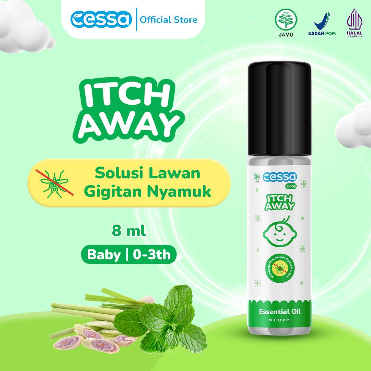 Cessa Essential Baby Oil 8 Ml Minyak Roll On Bayi Oli Esensi Pereda Batuk Pilek Demam