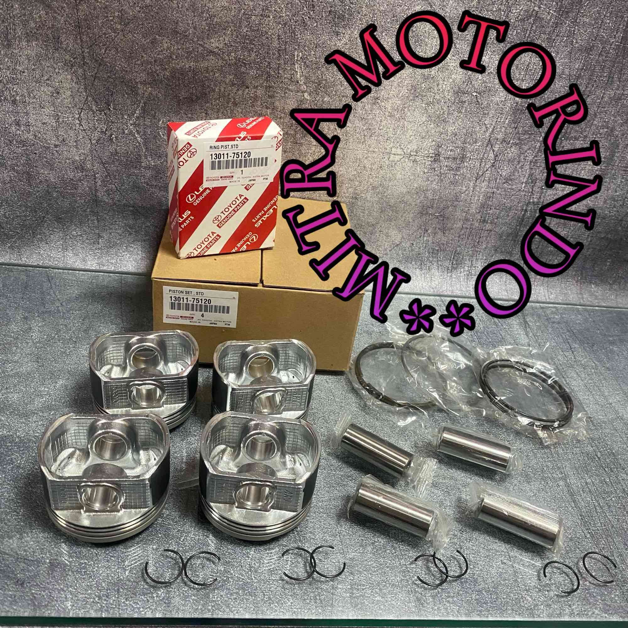 Piston Set Dan Ring Piston 1Set Toyota Hilux/Innova Bensin 2.0cc 1TR Piston 13101-75120/Ring Piston 13011-75120 Harga 1,102,000 rupiah*Gratis Ongkir